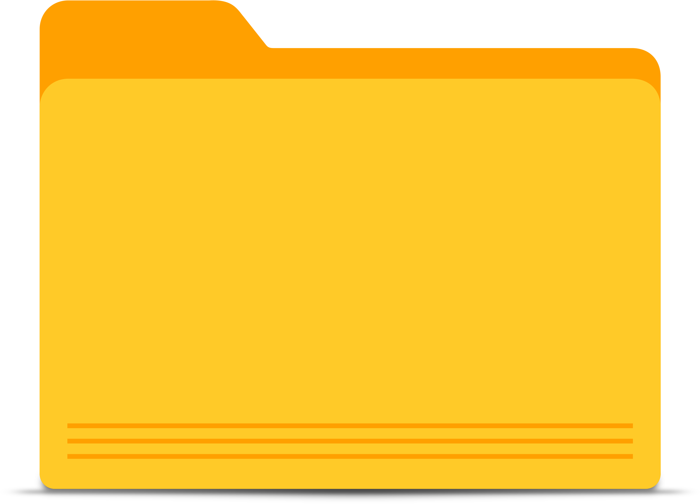 Big Image - Yellow Folder Icon Png (2400x1729)