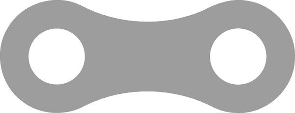 Chain Cliparts - Bike Chain Link Vector (600x231)