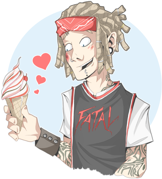 We Stopped For Ice Cream By Arkeresia - Fan Art Of Wade And Ice Cream Larry (600x684)