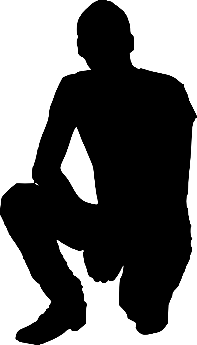 Kneeling Man Silhouette - Silhouette Kneeling (643x1125)