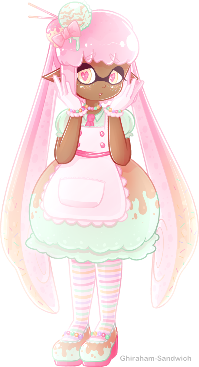 Ice Cream Inkling By Ghiraham-sandwich - Ice Cream (658x1213)