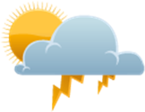 Scattered Thunderstorms Clipart (512x512)