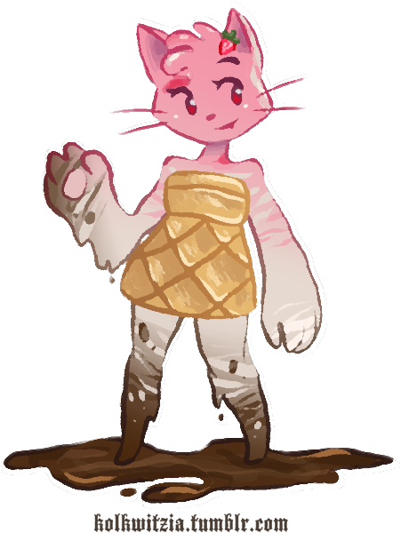 Ice Cream Kitty By Kolkwitzia - Tmnt Ice Cream Kitty Human (600x700)