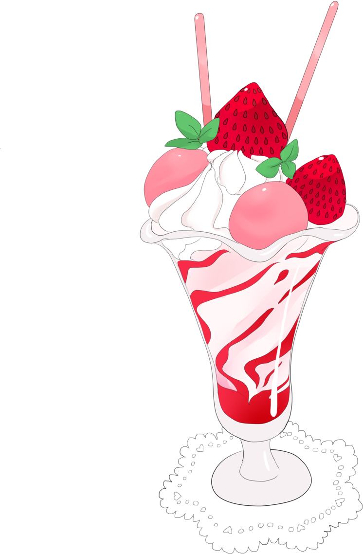 Sundae Parfait Ice Cream Milkshake Drawing - Dondurma (1024x1320)