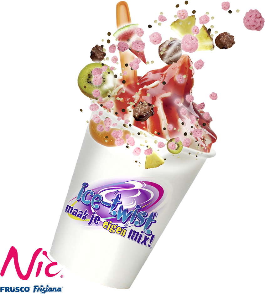 Ice Twist Fruit - Mix Fruits Ice Png (1000x1000)