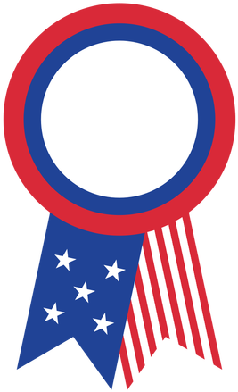 Usa Flag Ribbon Badge Transparent Png Amp Svg Vector - American Flag Ribonl Png (512x512)