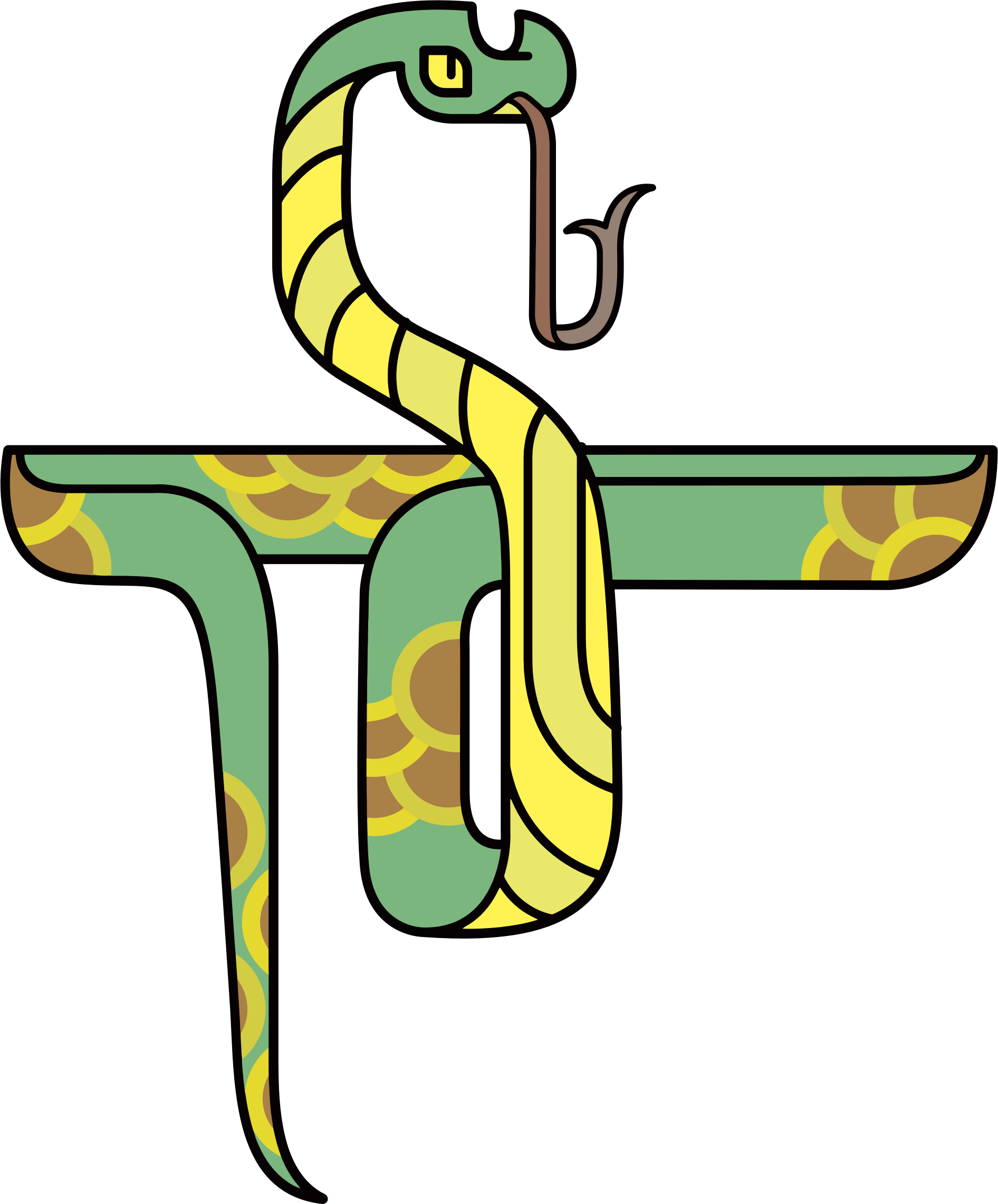 Cartoon Rattlesnake 19, Buy Clip Art - Year Of The Snake Chinese Zodiac Illustration Pendant (1892x2282)