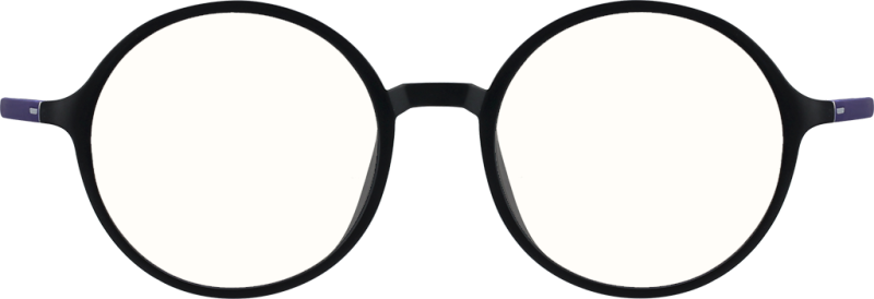 Pin Eye Glasses Clip Art - Round Black Glasses Png (800x274)