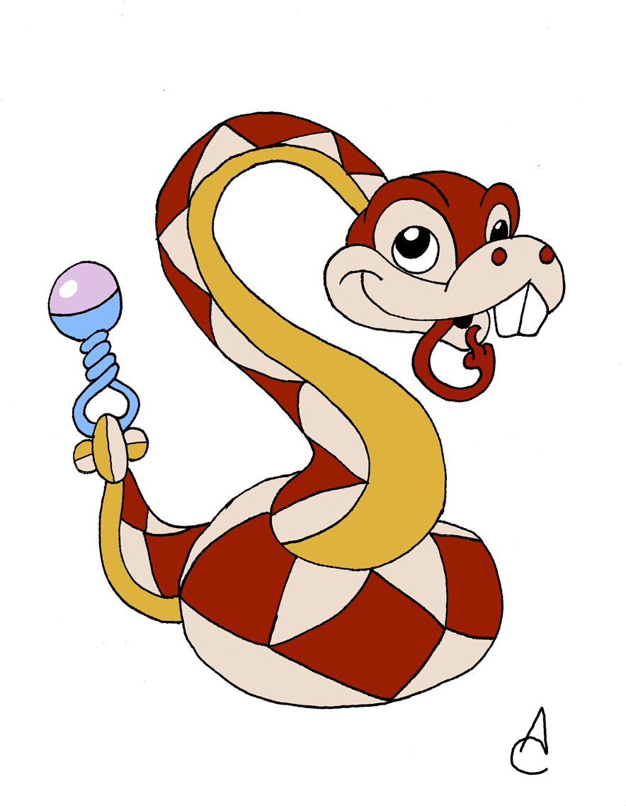 Cutsey Rattlesnake By X-raylawnmower On Clipart Library - Rattlesnake Cartoon (900x1143)