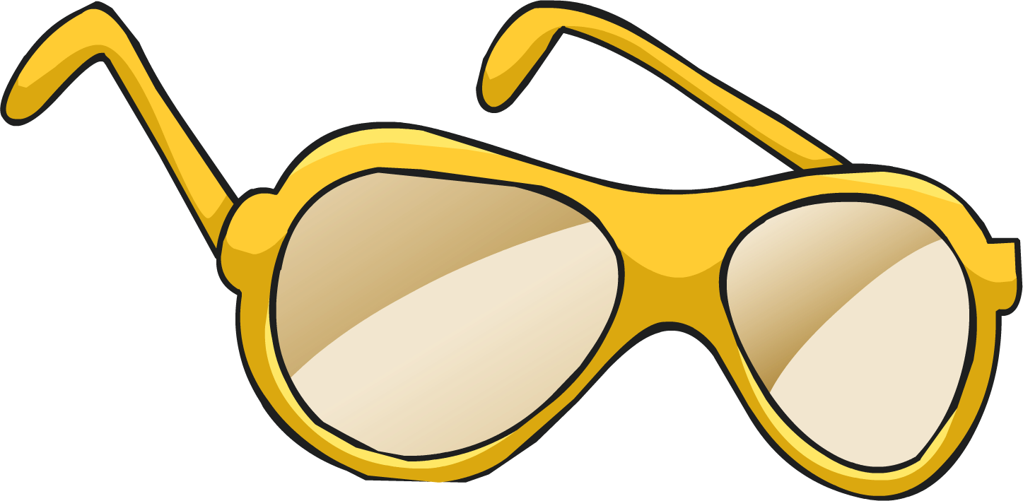 Golden Shades Club Penguin Wiki Fandom Powered By Wikia - Gold Glasses Club Penguin (1447x709)