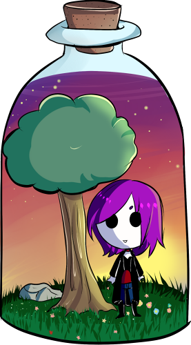 Sunset Bottle By Princesspastelgalaxy - Cartoon (277x500)