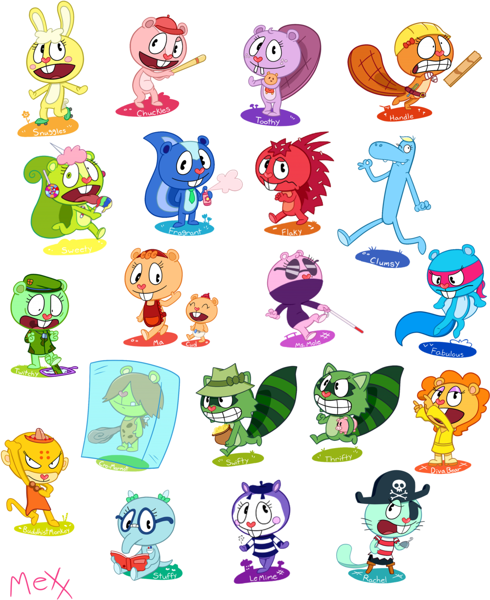 Gender Switches - Happy Tree Friends Characters (1024x1249)