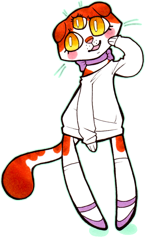 Scottish Fold Alien Girl By Grindzone - Scottish Fold (512x800)