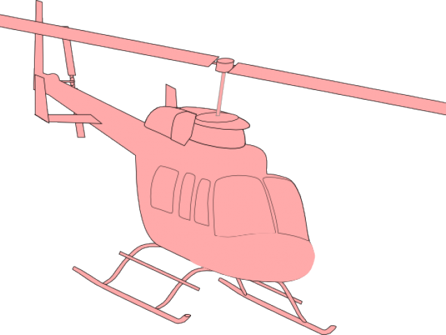 Helicopter Clipart Pink - Helicopter Clip Art (640x480)