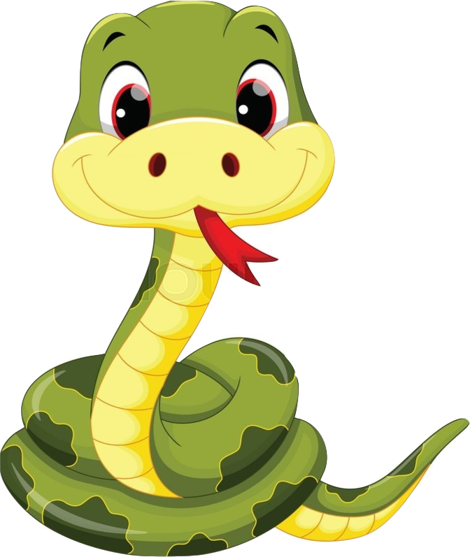 Need A Clue Click Here - Cute Cartoon Snake (672x797)