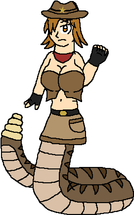 Rattlesnake Lamia By Azure-mage88 - Art (285x444)