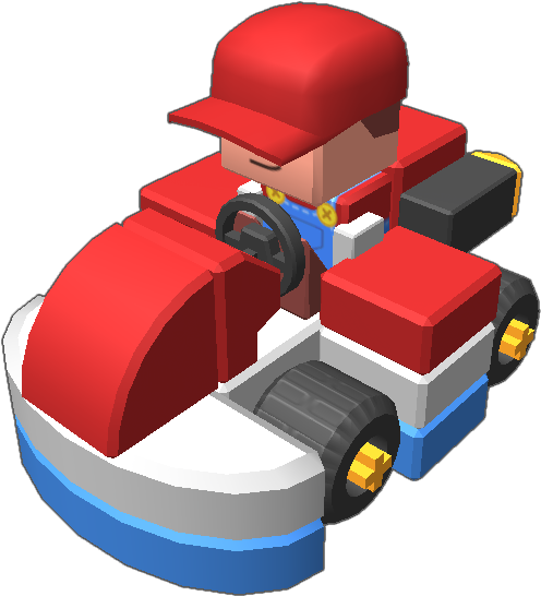 Mario In His Standard Kart From Mario Kart - Illustration (768x768)