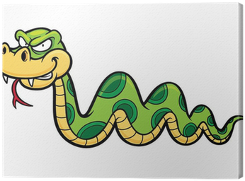 Vector Illustration Of Cartoon Snake Canvas Print • - Cartoon Anaconda (400x400)