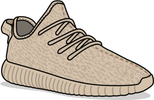 Yeezy 350 - Tan - Yeezy 350 Clipart (677x403)
