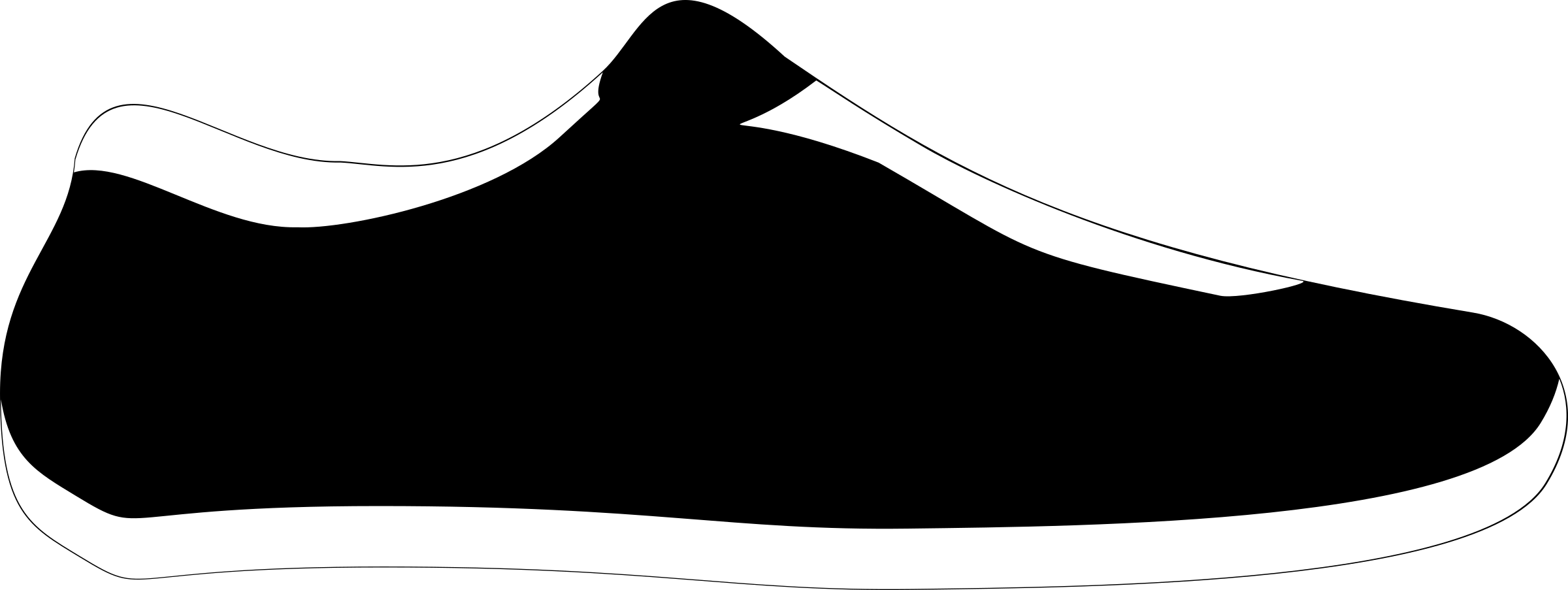 Sneaker Clipart Chadholtz - Sneakers (2400x903)