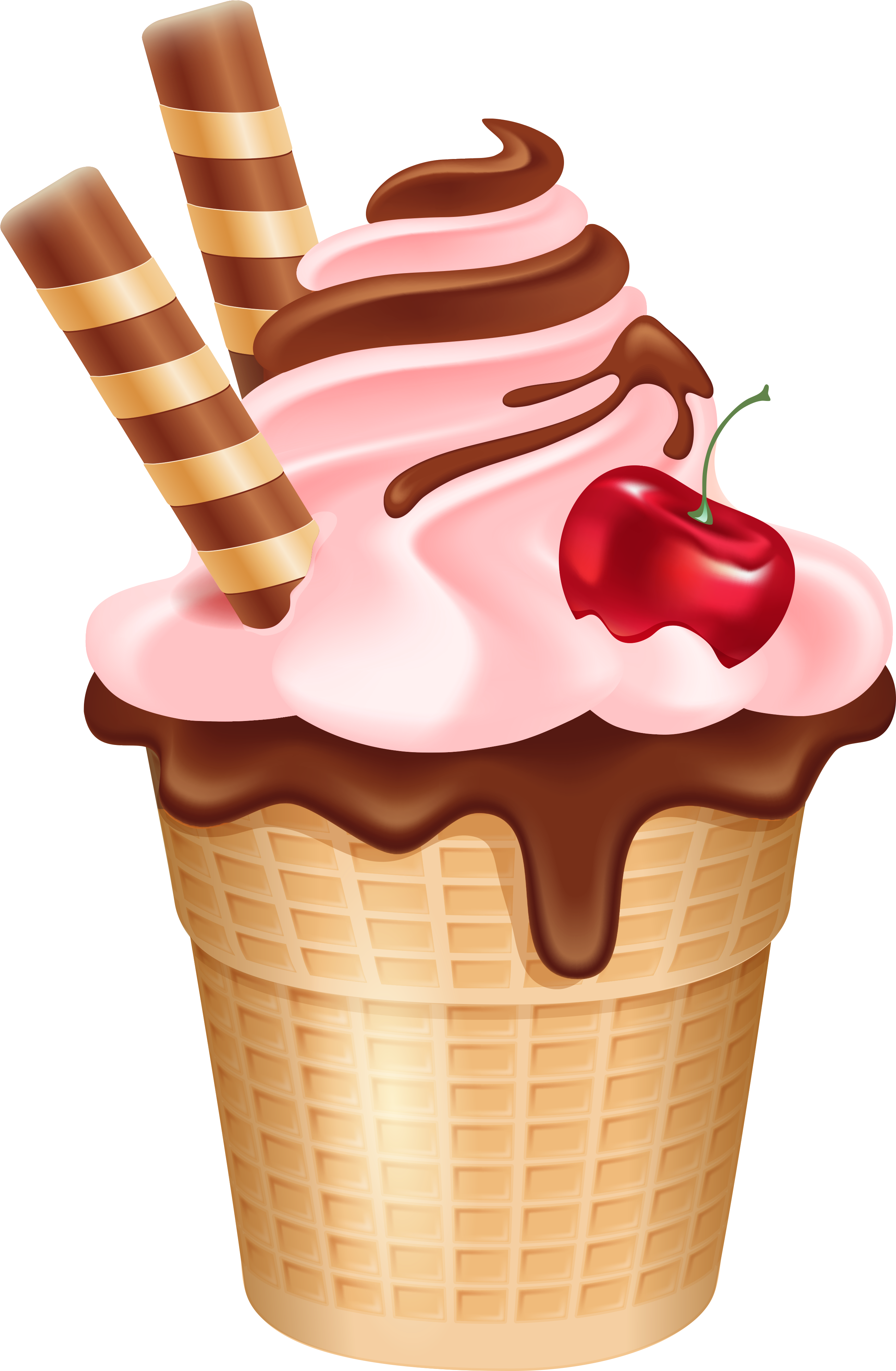 Cherry Ice Cream Cup Cornet Png Picture - Ice Cream Cup Clipart (2746x4144)