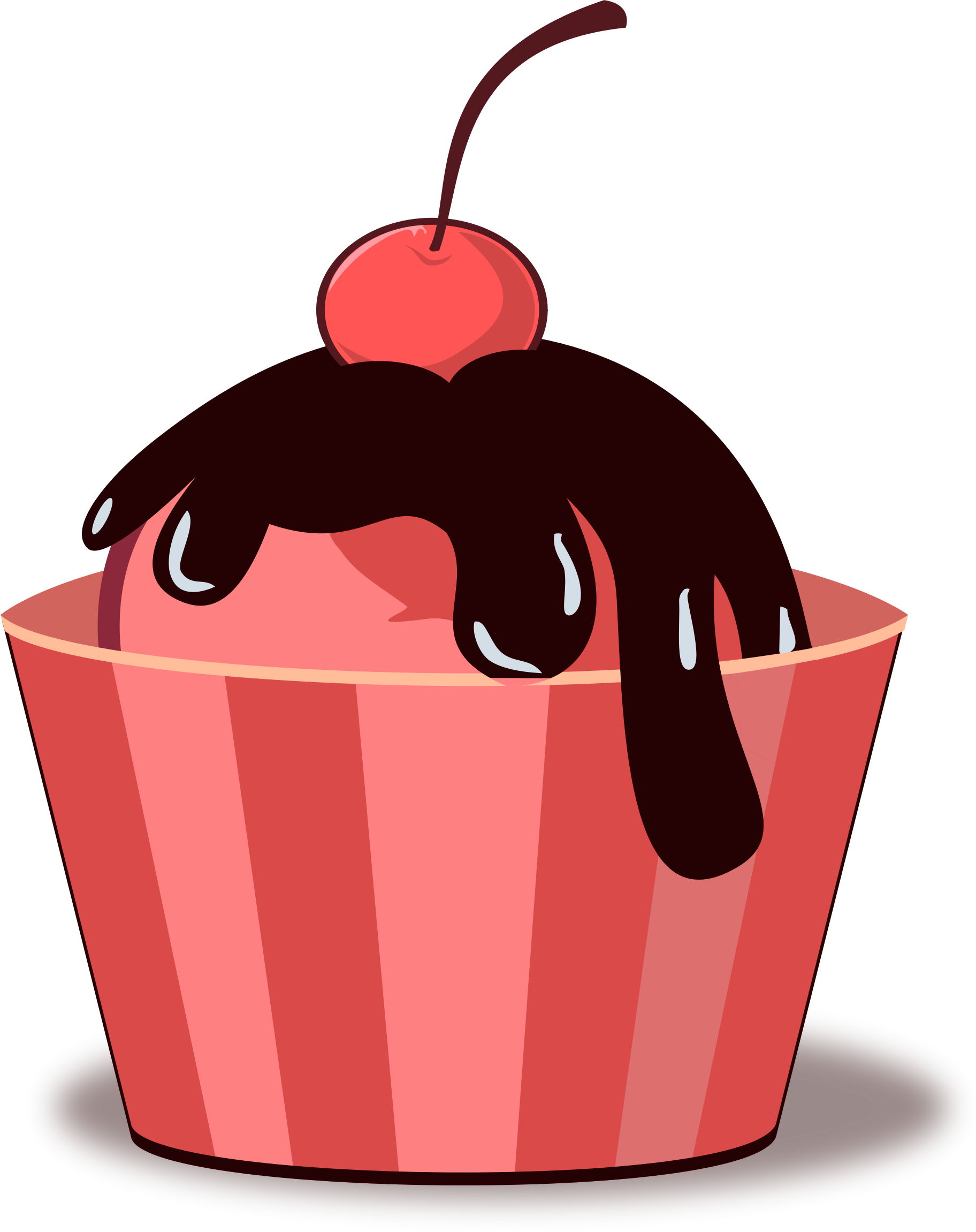 Melting Chocolate Ice Cream Clipart - Ice Cream Vector Png (1824x2301)