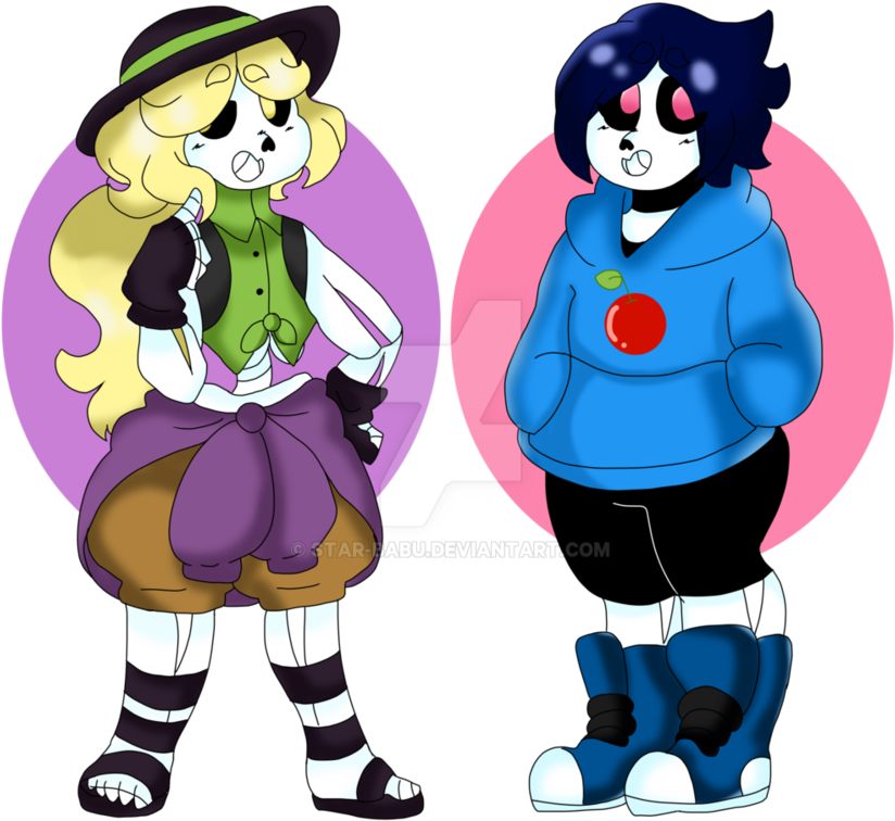 Bonbon And Cheri - Undertale Skeleton Ocs 2017 (856x934)