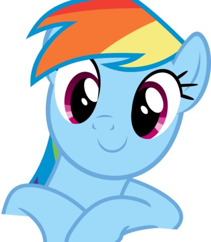 Youngadult - Rainbowdash Head (420x480)