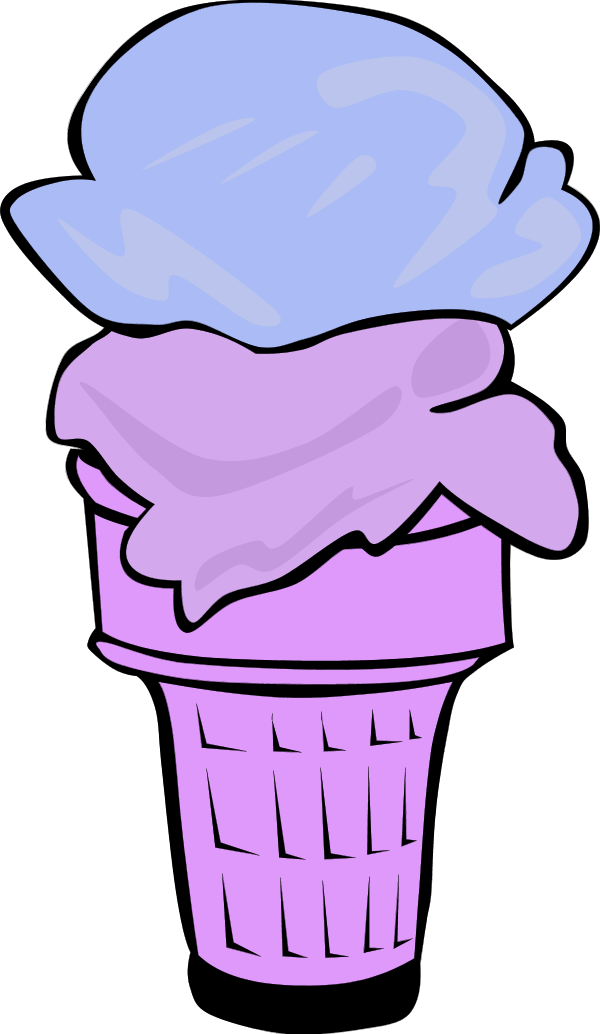 Ice Cream Silhouette Clip Art At Mzayat - Ice Cream Cone Clip Art (600x1034)