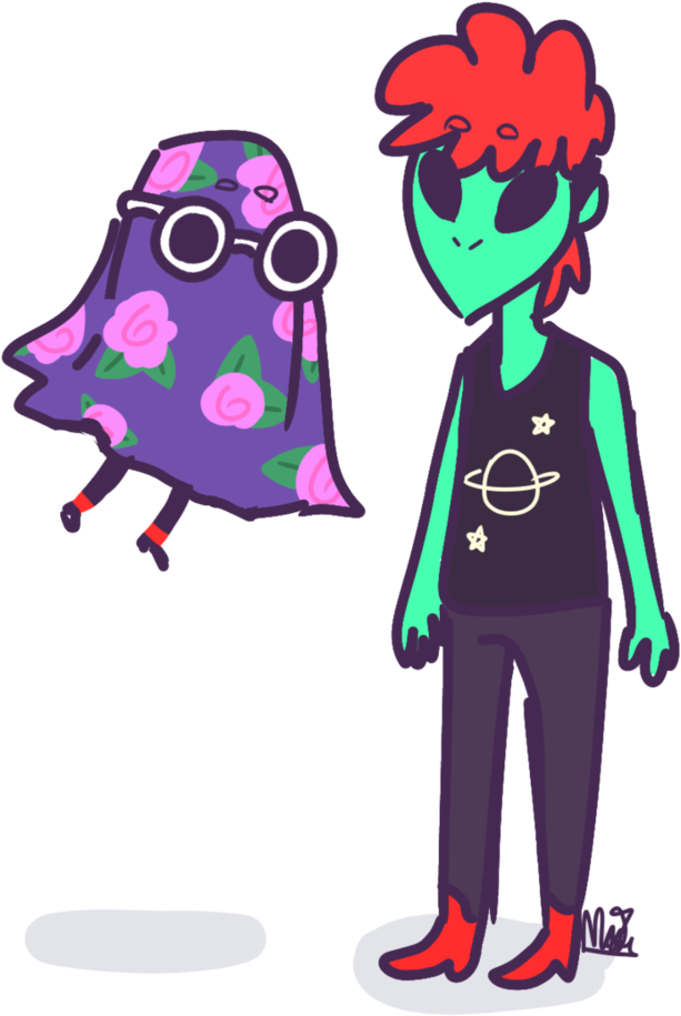 Galactic Couple By Crazydonut4557 - Cartoon (752x1063)