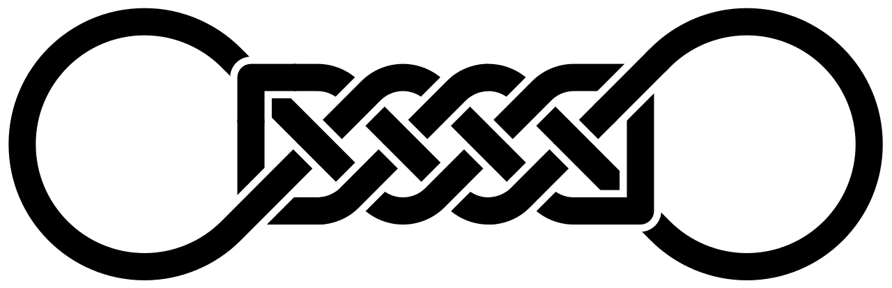 Celtic Knot Twoloops Bigends - Key Chain Clipart Black And White (1280x413)