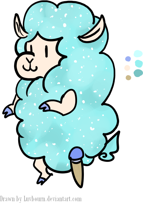 Cute Sheep By Luvbourn - Cute Sheep By Luvbourn (500x700)