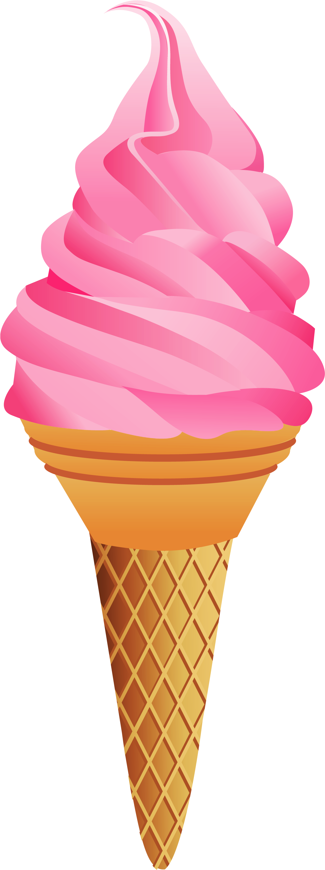 Ice Cream Cone Ice Cream No Cone Clipart - Ice Cream Cone (1479x3651)