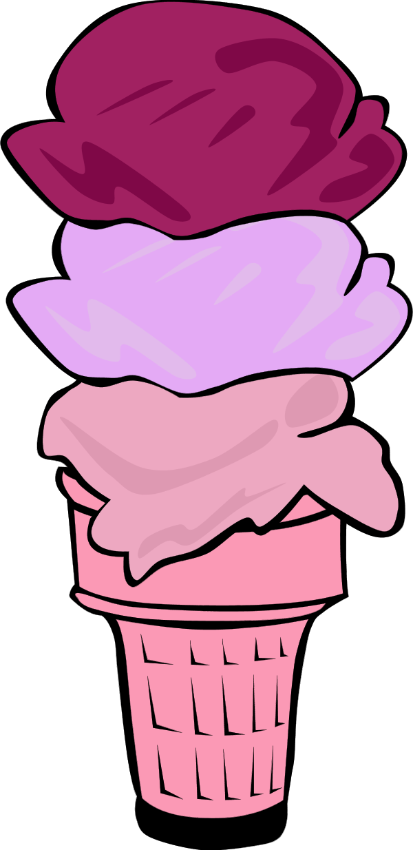 Vanilla Ice Cream Cone Clip Art For Kids - Ice Cream Cone Clip Art (600x1234)