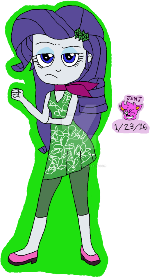 Rarity Dressed As Disgust By Resotii - Inside Out Disgust Rarity (789x1013)