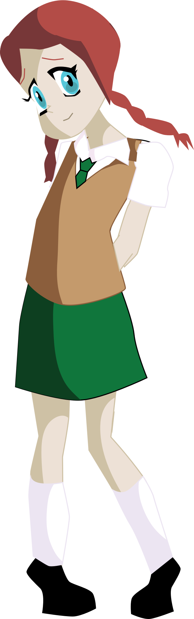 Big Image - Shy Girl Clipart (678x2156)
