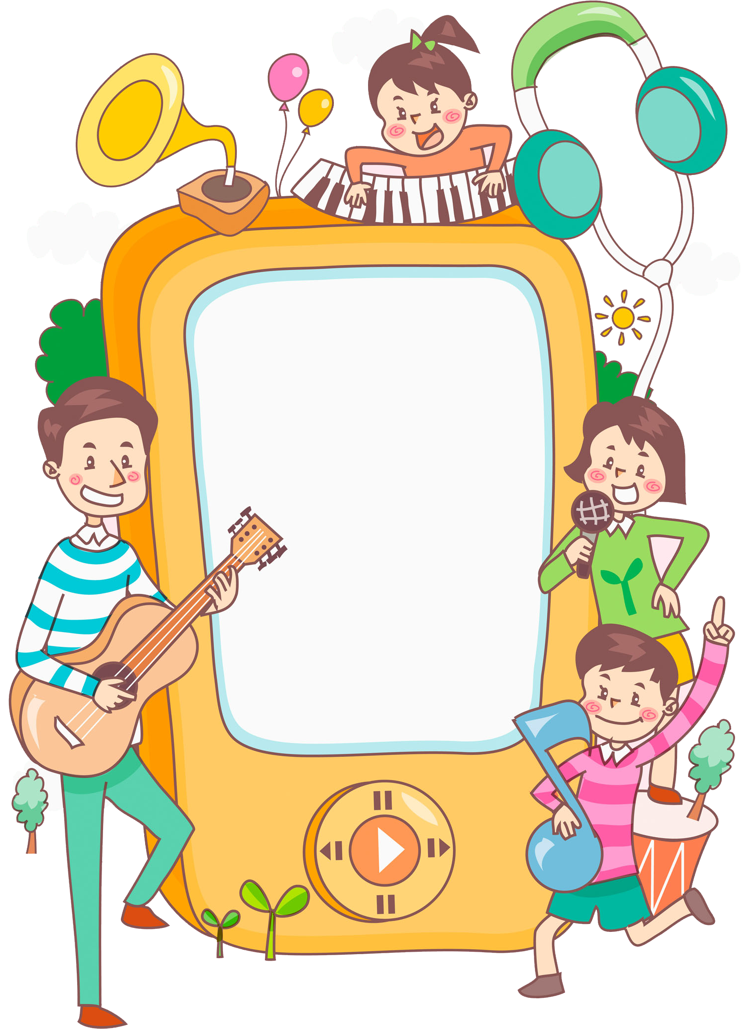 Cartoon Music Illustration - Cartoon Music Illustration (1564x2235)