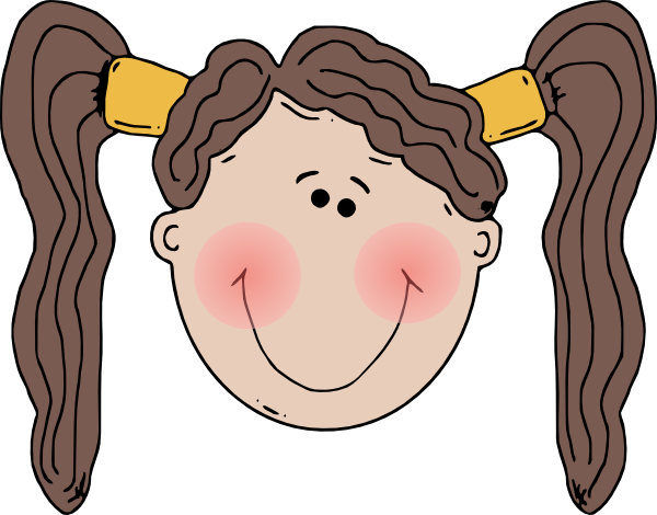 Girl Face Clipart (600x470)