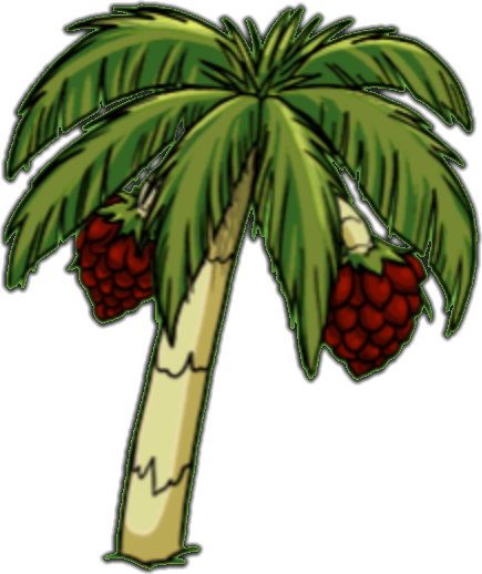 Oil Fruit - Oil Palm Tree Clipart (435x518)
