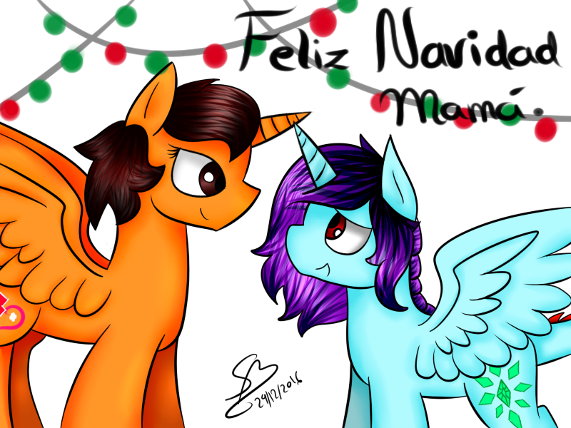 Feliz Navidad Mami By Shamy-crist - Cartoon (800x600)