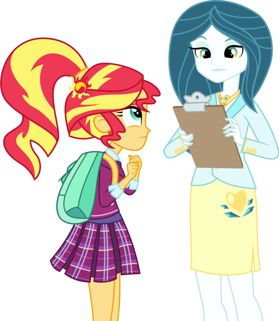 Human Sunset Talks To Dean Chrysalis By Xebck On Deviantart - Mlp Principal Cinch Cutie Mark (890x1024)