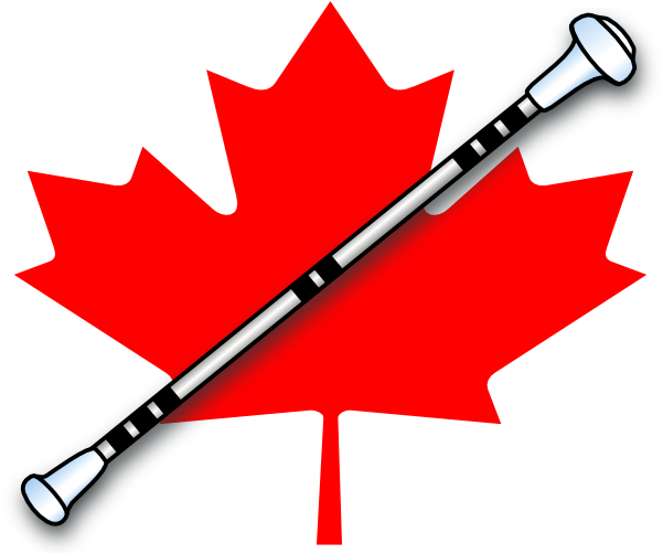 Twirling Batons Clipart - Canada Flag (600x507)