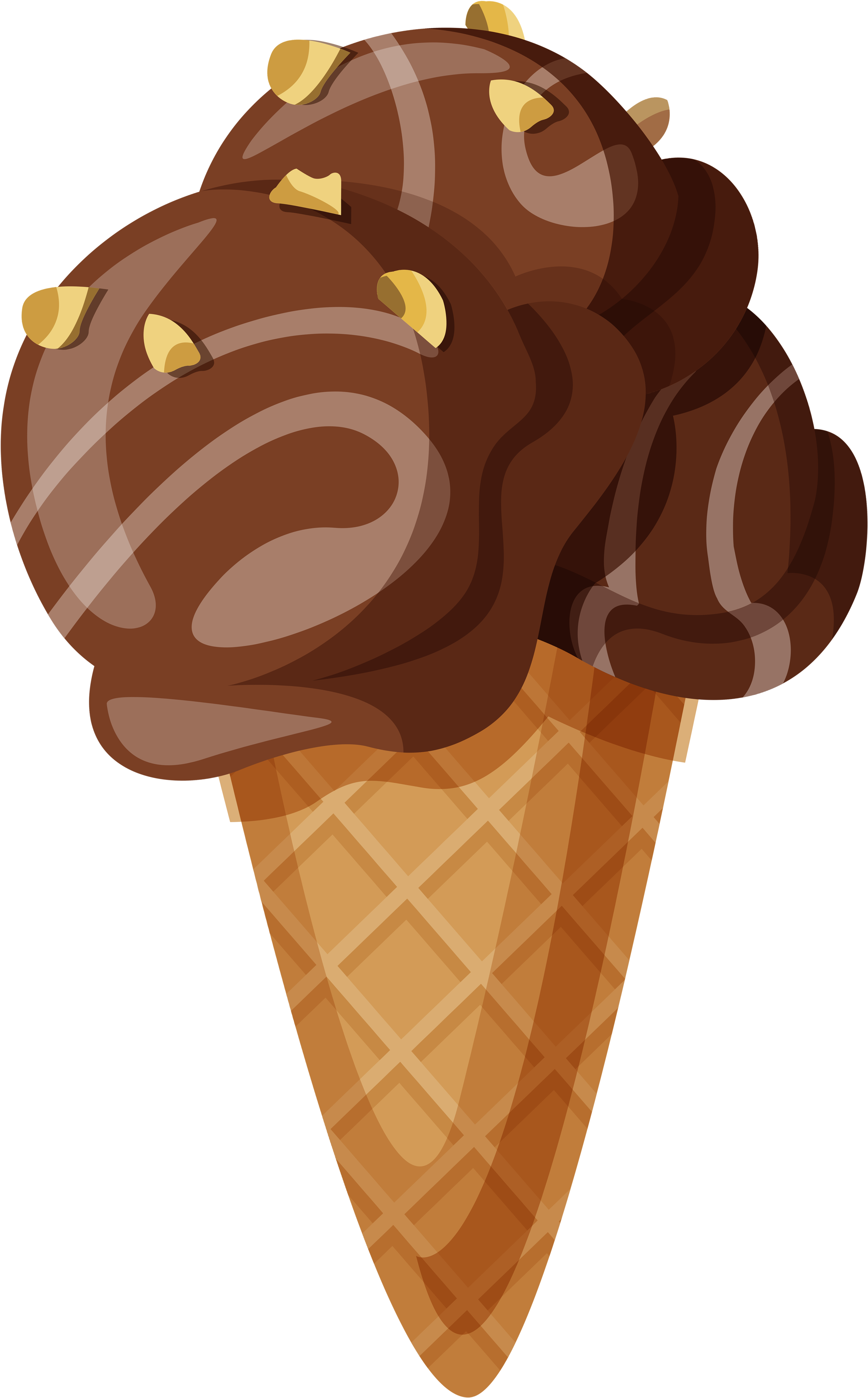 Ice Cream Cone Transparent Pictureu200b Gallery Yopriceville - Chocolate Ice Cream Clipart (3081x4895)