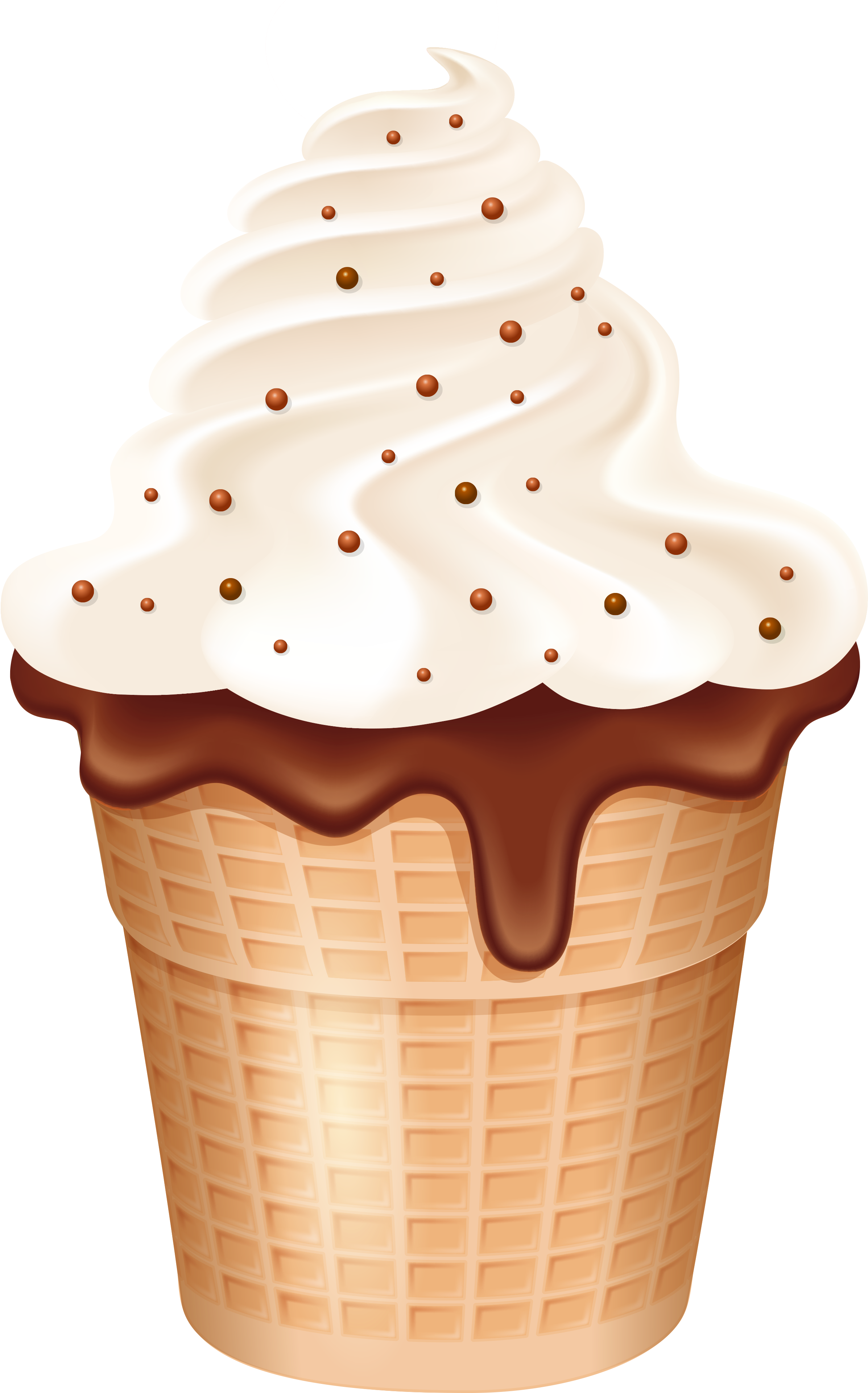 Ice Cream Cup Cornet Picture - Ice Cream Cup Clipart (2590x3929)