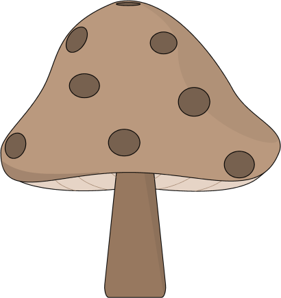 Brown Spotted Mushroom - Mushroom Clipart (410x435)