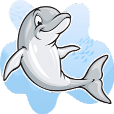 Dolphin Swim Club - Dolphin Cartoon (400x400)