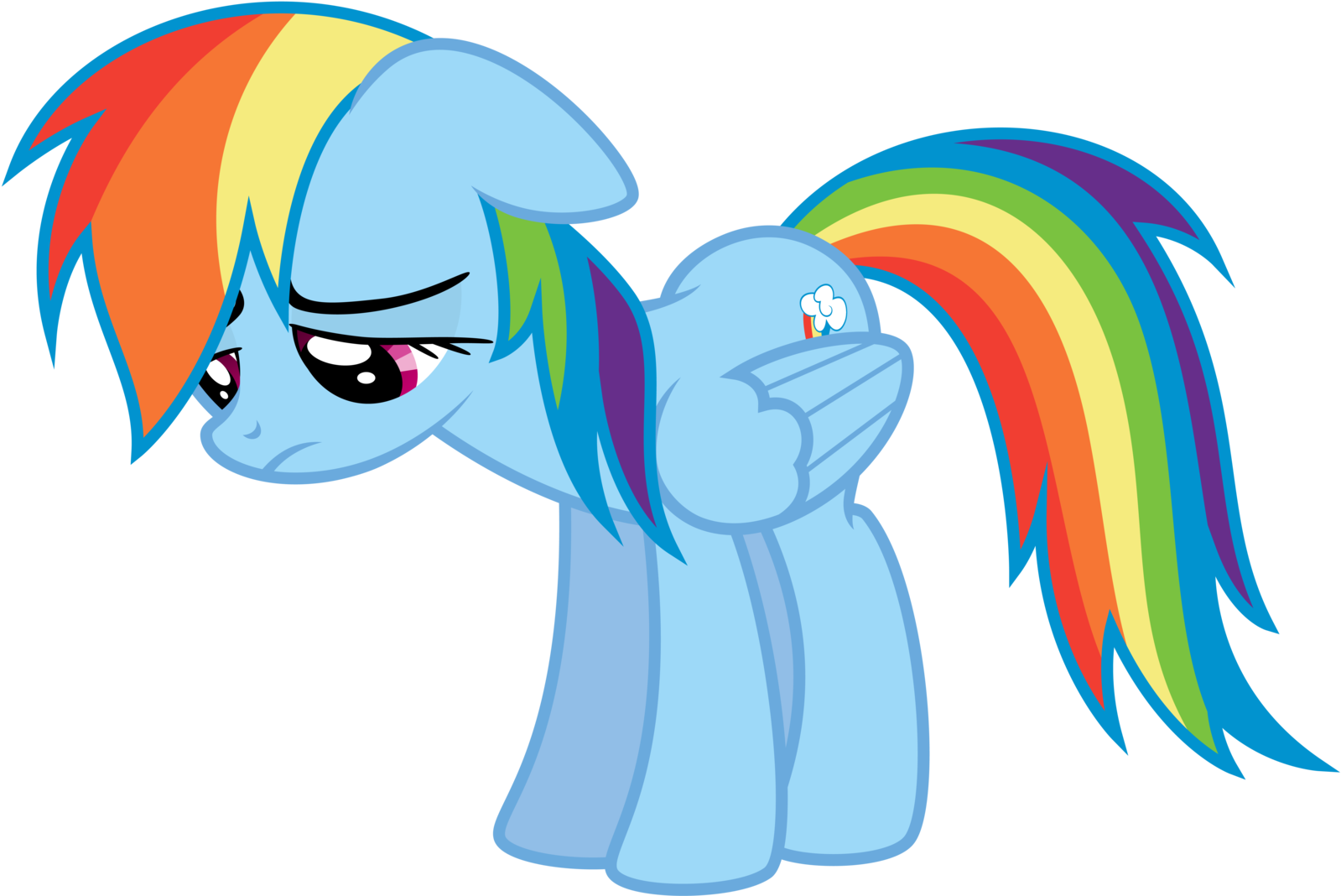 Saddest Dashie - My Little Pony Rainbow Dash Uh (1600x1153)