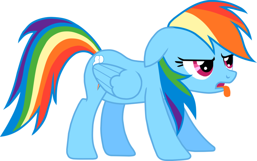 Rainbow Dash Vector Not Amused Disgusted By Ownageownz - Mlp Rainbow Dash Disgusted (900x564)