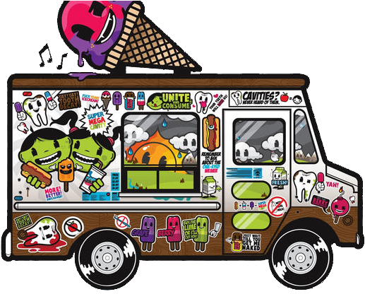 Ice Cream Van Car Rainbow Sherbet Taco - Ice Cream Van Car Rainbow Sherbet Taco (800x450)