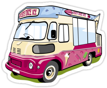 School Van Clipart Png Ice Cream Truck Clip Art - Minibus (375x360)
